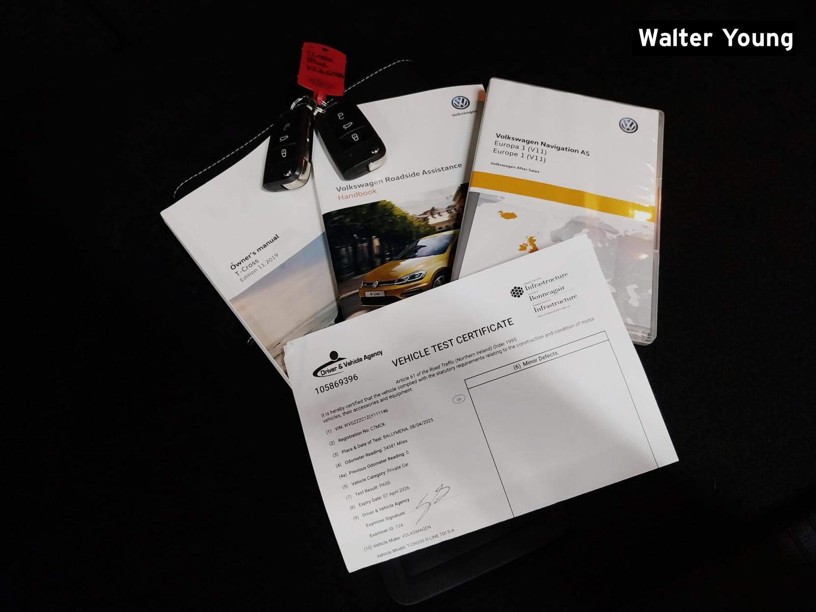 Volkswagen T-Cross 1.6 TDI R-Line SUV 5dr Diesel DSG Euro 6 (s/s) (95 ps)